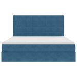 vidaXL Lit avec rangement et LED Bleu foncé 160 x 200 cm Velours