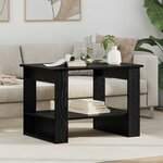 vidaXL Table basse Chêne noir 72 x 50 x 50 cm Bois d'ingénierie