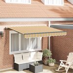 vidaXL Auvent Rétractable Jaune 350 x 200 cm tissu
