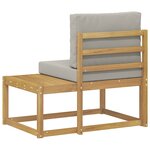 vidaXL Canapé d'extérieur en bout avec coussin Blanc 91 x 63 x 73 cm