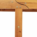 vidaXL Transat avec coussin Gris foncé Bois d'Acacia Massif