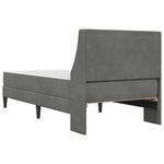 vidaXL Cadre de lit avec matelas Gris foncé 100 x 200 cm Velours