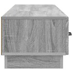 vidaXL Meuble TV Sonoma gris 147 x 34 5 x 27 cm Bois d'ingénierie