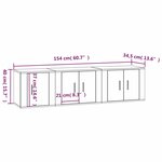vidaXL Ensemble de meubles TV 3 Pièces Blanc brillant Bois d'ingénierie