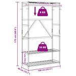 vidaXL Porte-vêtement avec étagères 110x40x175 cm bambou