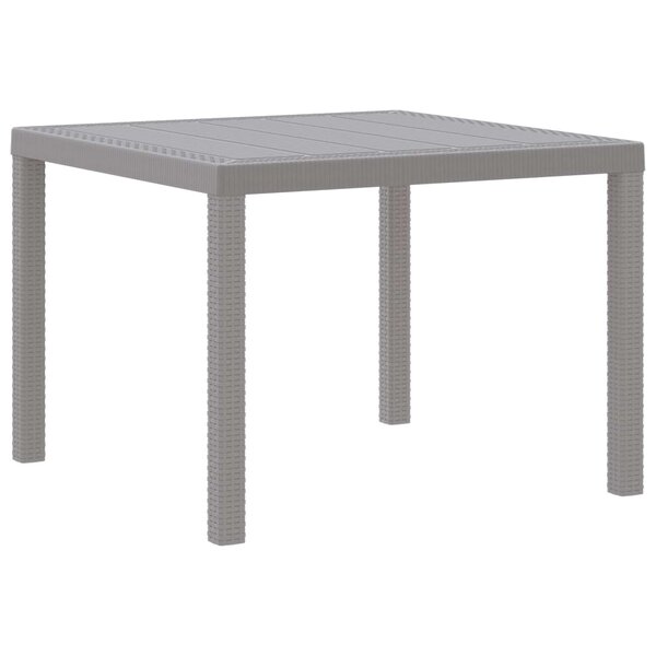 vidaXL Table de jardin pour repas Gris clair 100 x 100 x 73 cm