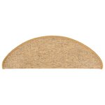 vidaXL Tapis d'escalier 15 pièces 65 x 21 x 4 cm Sisal demi-rond grand