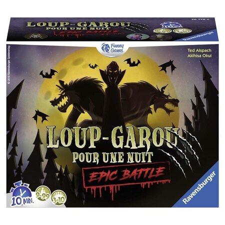 Loup-garou pour une nuit - epic battle - ravensburger - jeu d'ambiance enfants et adultes - jeu de rôle - 3 a 10 joueurs des 9 ans