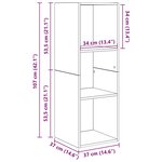 vidaXL Meubles TV muraux 2 Pièces chêne artisanal 37 x 37 x 107 cm
