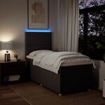 vidaXL Sommier à lattes de lit avec matelas Marron foncé 80x200 cm