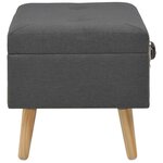 vidaXL Tabouret de rangement 40 cm Gris foncé Tissu