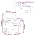 vidaXL Fauteuil de massage inclinable Taupe Tissu