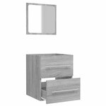 vidaXL Armoire de salle de bain avec miroir Sonoma gris 41x38 5x48 cm