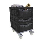 Pack and Move - Lot 3 Bacs Rangement Pliables - Charge 20 kg - 40 x 60 x 25 9 cm - Stockage  Outillage - Rangement Facile - Robustes - 55L