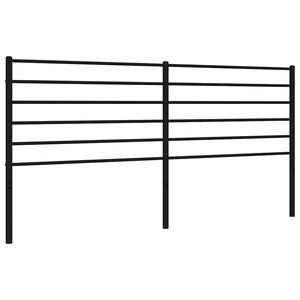 vidaXL Tête de lit de remplacement métal noir 180 cm