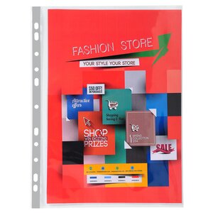Sachet 10 Pochettes Perforées Premium Polypropylène 140micron A4+ - Incolore - X 5 - Exacompta