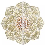 Décoration murale patiné doré