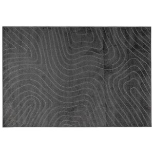 vidaXL Tapis de surface HUARTE Anthracite 170 x 120 cm Polyester