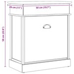 vidaXL Armoire à chaussures Blanc 50 x 28 x 58 cm Bois de Paulownia