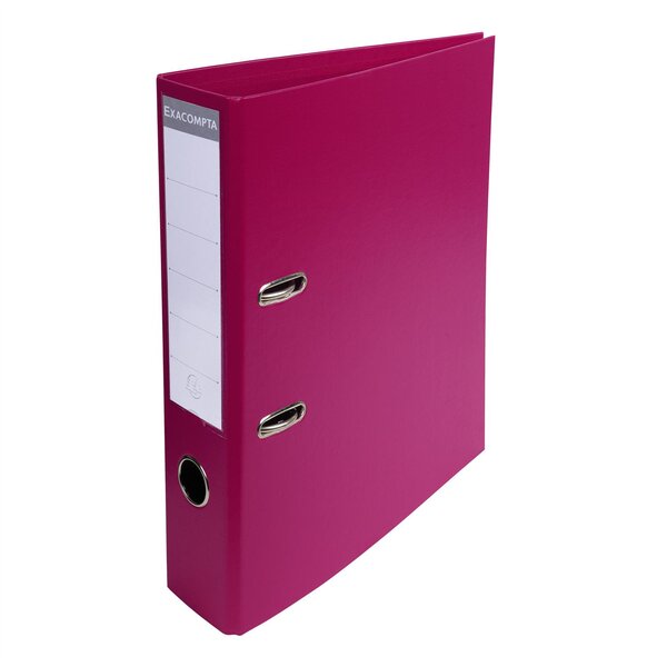 Classeur à levier PVC A4 dos de 70mm. - Fuchsia x 10 EXACOMPTA