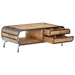 vidaXL Table basse 100 x 50 x 35 cm Bois de manguier massif