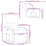vidaXL Fauteuil inclinable vert foncé tissu