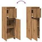 vidaXL Armoire de bain chêne artisanal 30x30x95 cm bois d'ingénierie