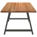 vidaXL Table à manger marron clair bois de chêne massif rectangulaire