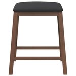 vidaXL chaises de bar avec coussins 2 Pièces marron bois massif d'hévéa