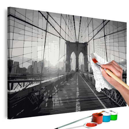 Tableau à peindre par soi-même - new york bridge l x h en cm 60x40