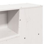 vidaXL Lit bibliothèque sans matelas blanc 200x200 cm bois pin massif