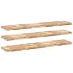 vidaXL Étagères flottantes 3 Pièces 160x30x4 cm acacia massif non traité