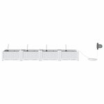 vidaXL Pots de jardin Blanc 160 x 40 x 22 cm Acier