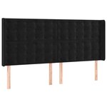 vidaXL Tête de lit à LED Noir 163x16x118/128 cm Velours
