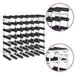 vidaXL Casier à bouteilles pour 42 bouteilles Noir Bois de pin solide