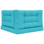 vidaXL Coussin de canapé d'extérieur Polyester Turquoise 80 x 80 cm