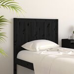 vidaXL Tête de lit Noir 95 5x4x100 cm Bois massif de pin
