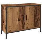 vidaXL Ensemble de mobilier de salle de bain avec étagère 3 Pièces Marron