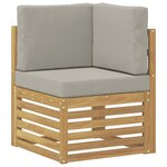 vidaXL Ensemble de canapés d'extérieur 7 pc Blanc et gris clair