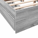 vidaXL Cadre de lit avec tiroirs sans matelas sonoma gris 160x200 cm