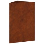 vidaXL Jardinière 50x43x75 cm acier corten