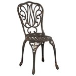 vidaXL Ensemble bistro de jardin 3 pc Bronze Aluminium