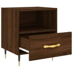 vidaXL Tables de chevet 2 Pièces chêne marron 40x35x47 5 cm