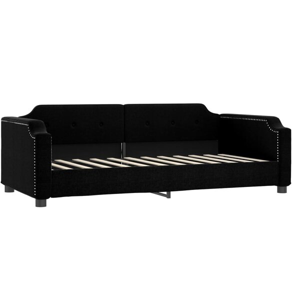 vidaXL Lit de repos noir 80x200 cm tissu