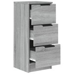 vidaXL Buffets 2 Pièces Sonoma gris 30x30x70 cm Bois d'ingénierie