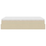 vidaXL Cadre de lit ottoman avec matelas crème 120x190 cm tissu