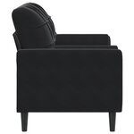 vidaXL Canapé 2 places avec oreillers décoratifs noir 140 cm velours