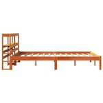 vidaXL Cadre de lit et tête de lit cire marron 140x200 cm bois de pin