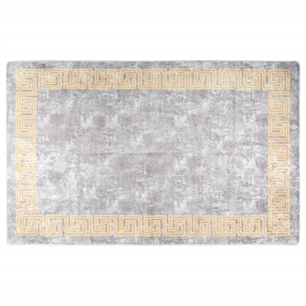 vidaXL Tapis lavable antidérapant 160x230 cm gris