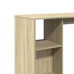 vidaXL Table de bar avec étagère chêne sonoma bois d'ingénierie